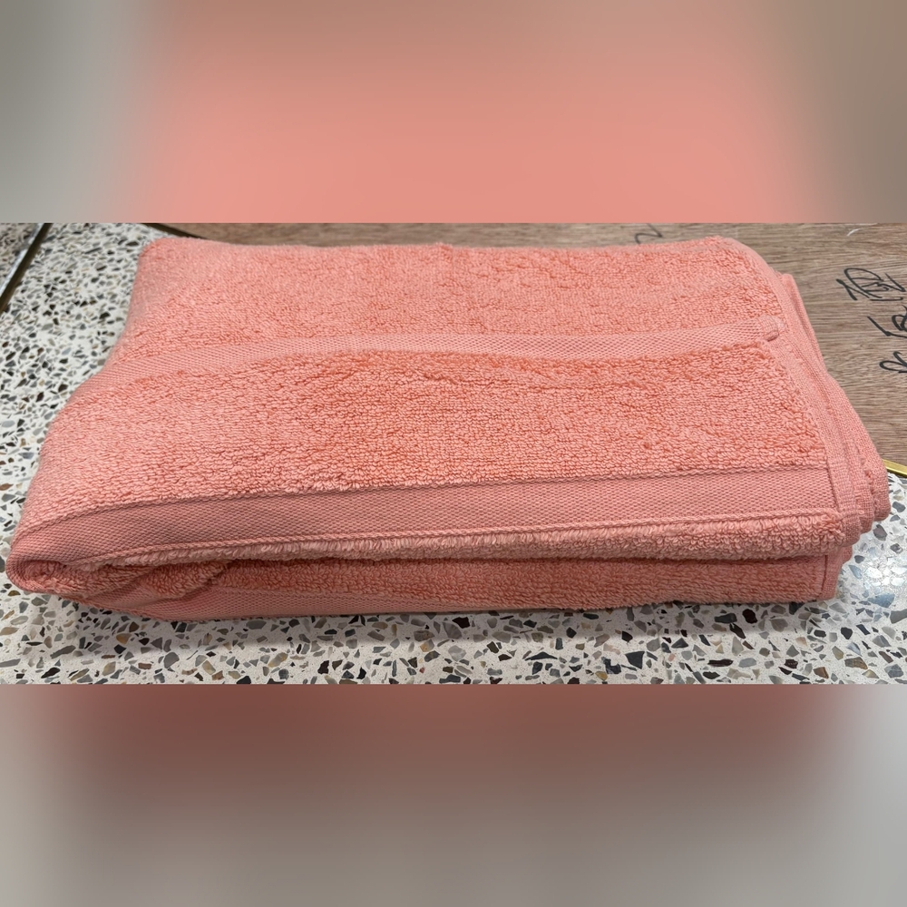 Wamsutta Micro Cotton Peach Bath Sheet 33 X 70 In/Coral/NWT